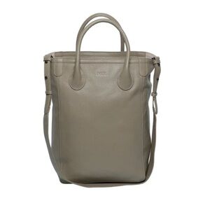 BECK LOU CROSSBODY Messenger Italian Pebble LEATHER BAG PURSE Issy Gray